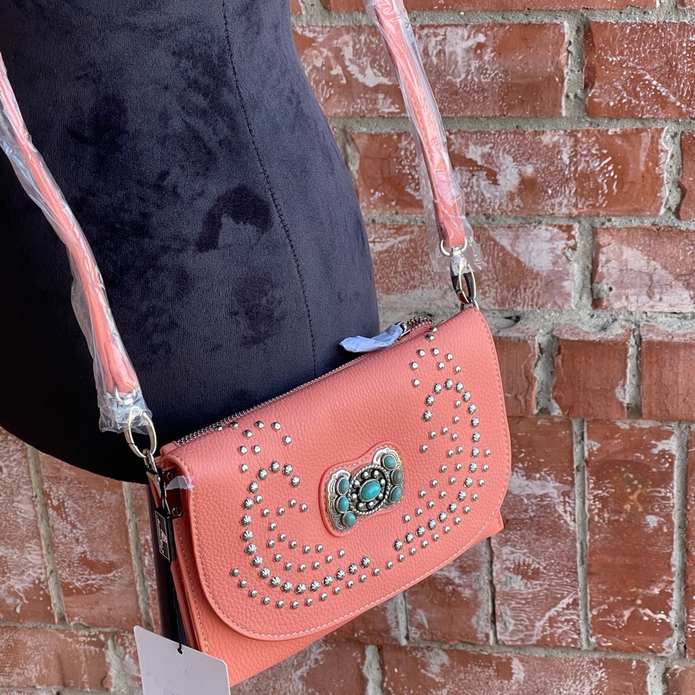 Montana west American bling clutch crossbody bag - Picture 2 of 16